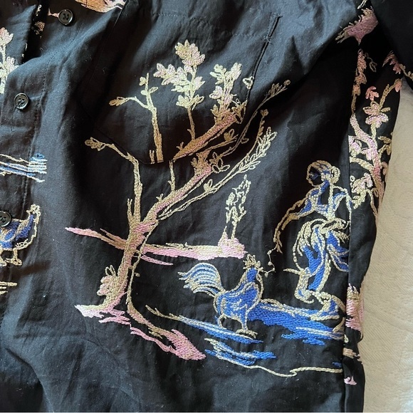 ZARA‎ Oriental Embroidered 2 piece outfit pants + top - Picture 8 of 9